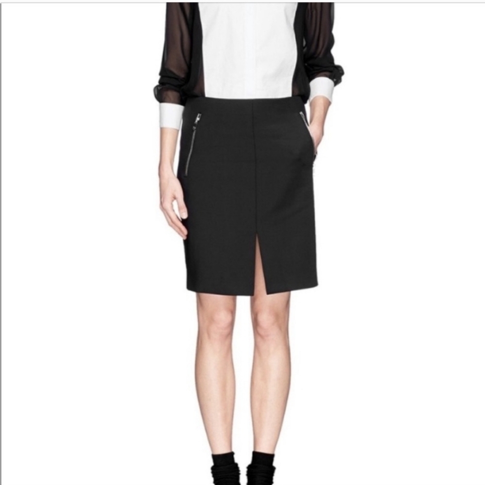 ♡ Rag & Bone for Barney's Wool Bureau Pencil Skirt Size 6 Black